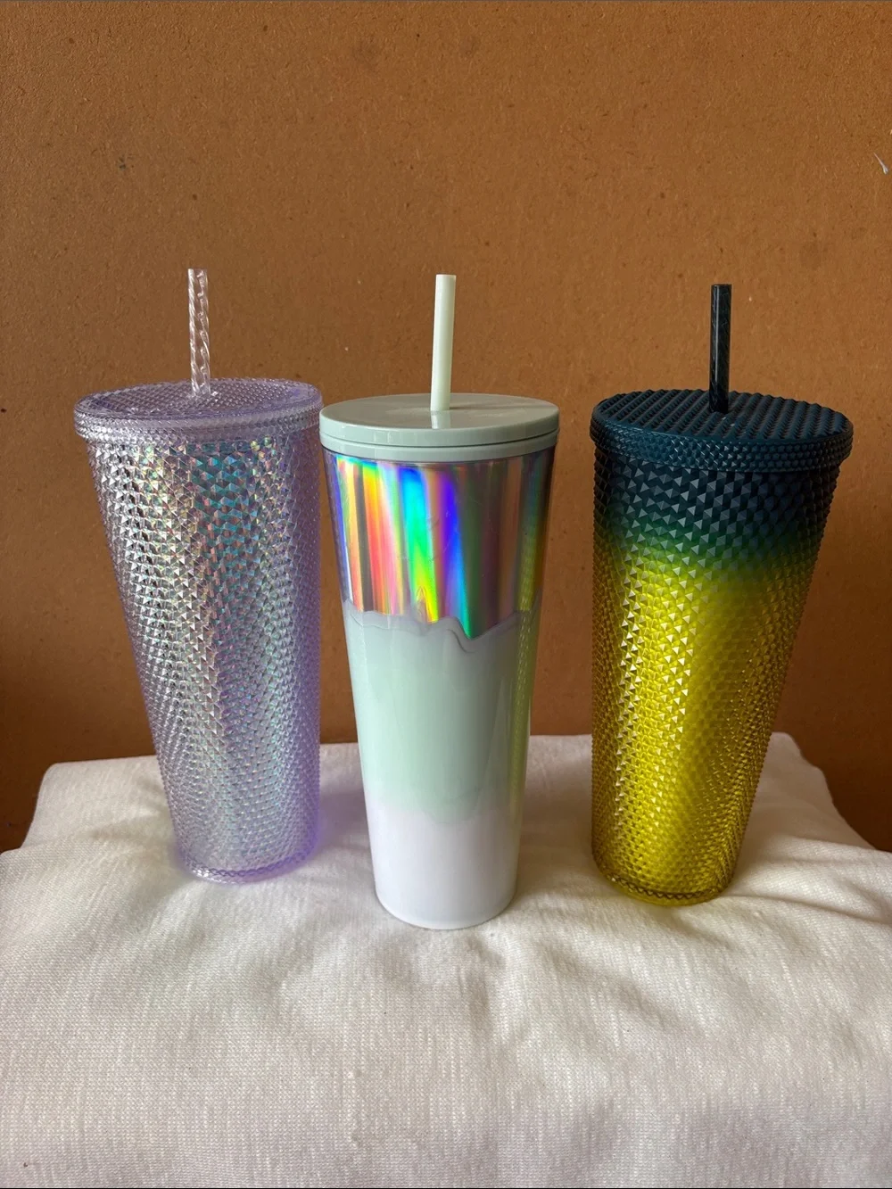 Starbucks Iridescent Ombre Tumbler + Two Studded Tumblers - Picture 3 of 9
